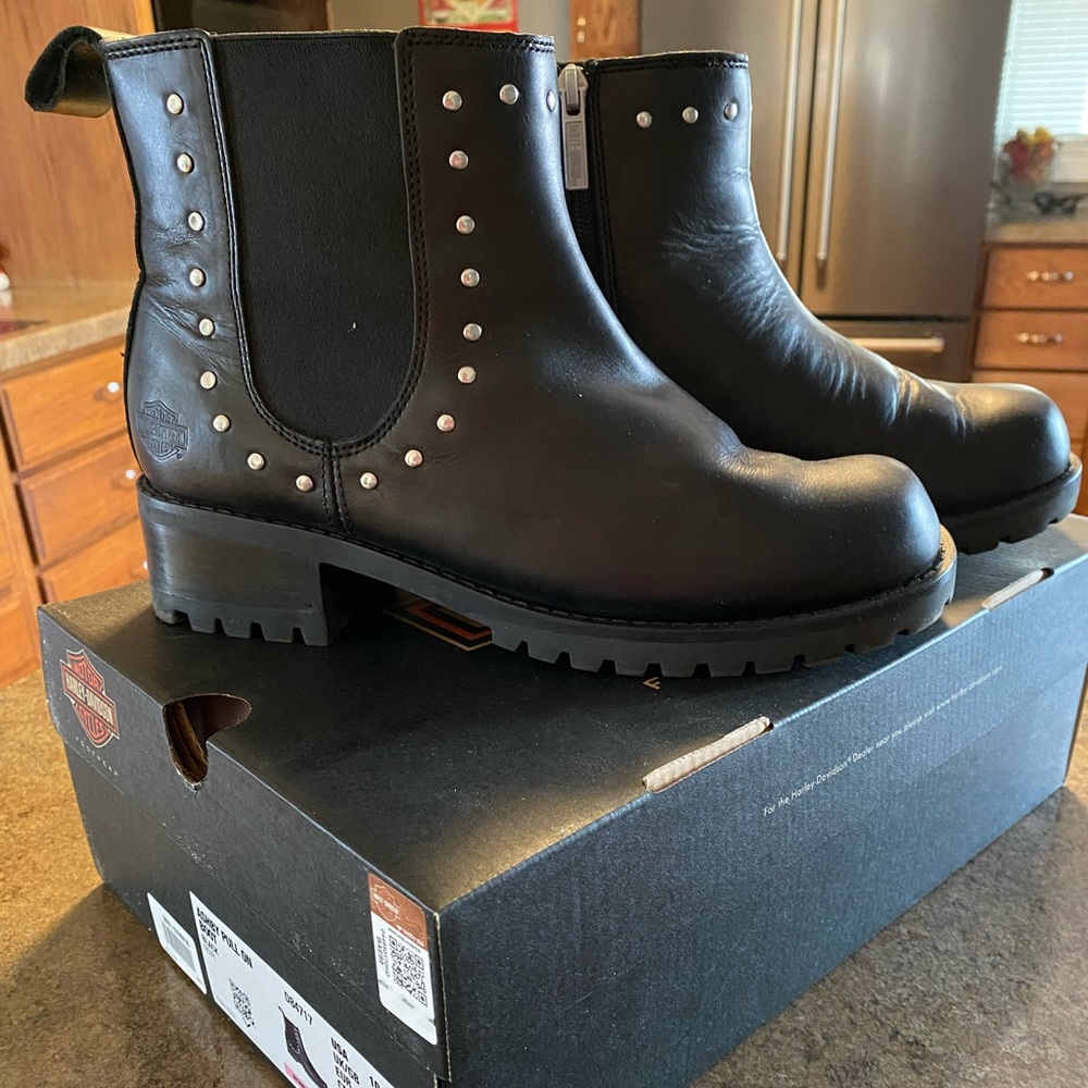 EUC! Harley Davidson Ashby Pull On Boots